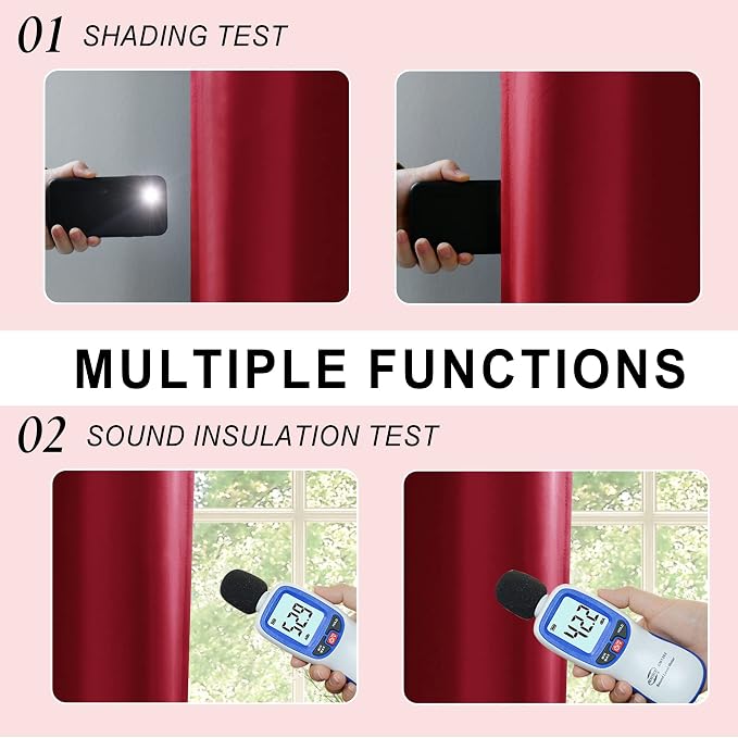XWZO 100% Blackout Curtains - Image 4