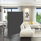MAYOLIAH Large Single Panel Room Divider 71”W x 75”H Rolling Privacy Screen | - Image 3