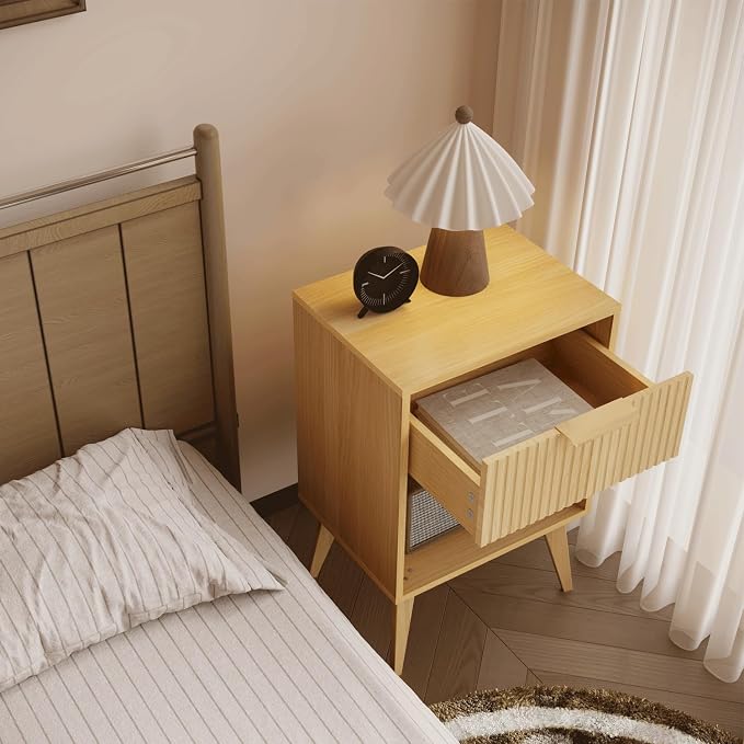 YAUKOMEL Fluted Nightstand - Image 3