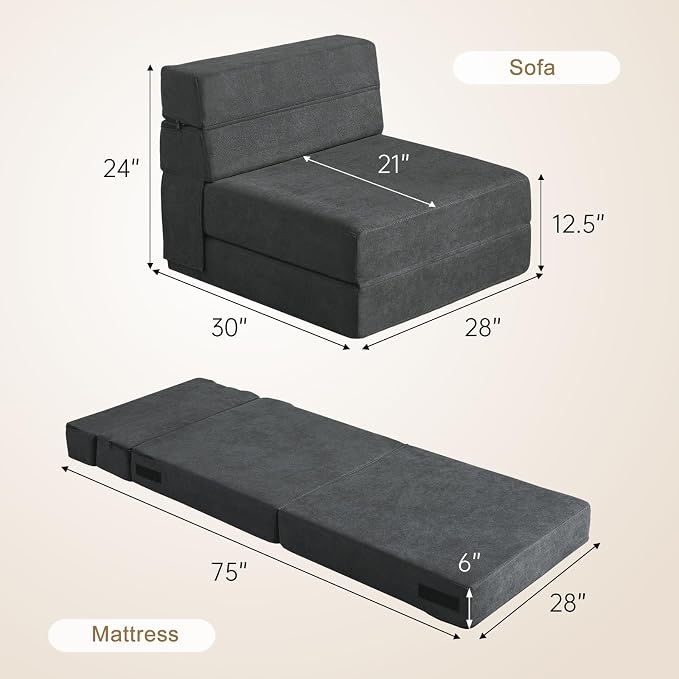 Nigoone Folding Sofa Bed Single Size - Image 2