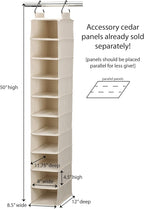 Household Essentials Hanging Shoe Organizer, 10 Pocket Wide Cubbies - Image 3