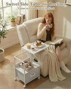 Faesun Swivel Lift Top Nightstand - Image 7