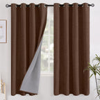 YoungsTex Brown Linen Blackout Curtains 72 Inch Length by YoungsTex