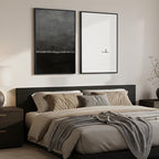 Large Framed Black and White Abstract Wall Art - Image 4