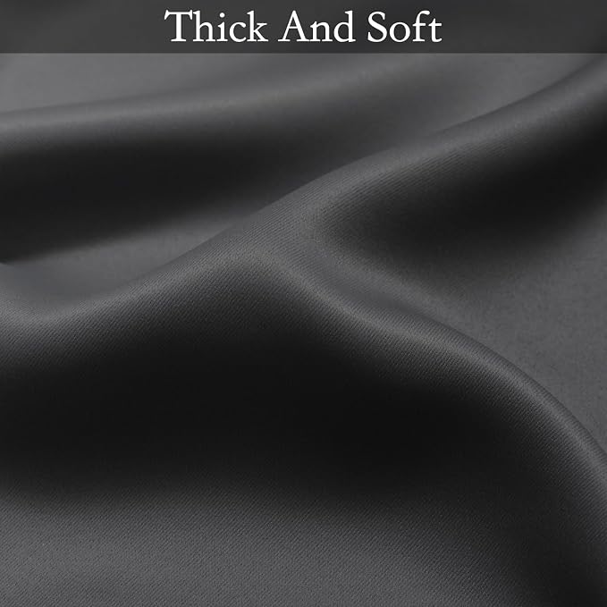 SimpleHome Ombre Black to Grey White Curtains - Image 7