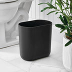 iDesign Small Slim Plastic Bathroom Trash Can - Image 3