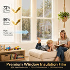 One Way Privacy Window Film Heat Control Mirror Tint 45.6Inx14.4Ft | Reflective - Image 3