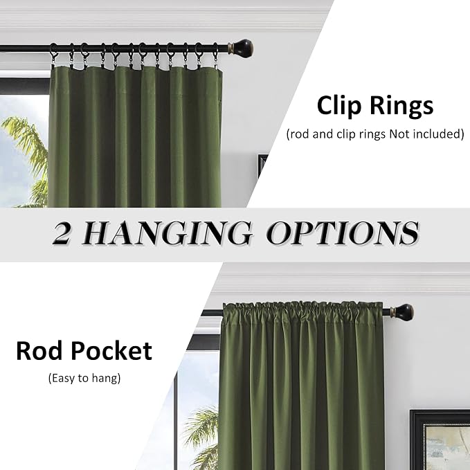 108 inch Extra Length Blackout Curtains - Image 4