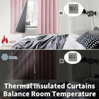 BGment Pink 100% Blackout Curtains - Image 6