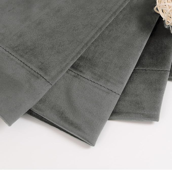 BGment Grey Velvet Curtains 108 Inches Long - Image 7