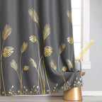 Dark Grey Blackout Curtains Energy Saving Light Blocking Curtains - Image 7