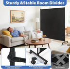 Large Single Panel Room Divider, Thickened Fabric Partition Wall - Image 4