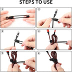 UMUST Silicone Cable Straps, Reusable Cable Ties，Travel Cord Organizer，Wire - Image 5