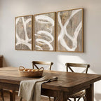 Large Framed Neutral Abstract Wall Art - Image 2