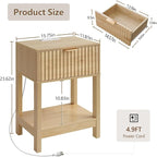 Nasonet Night Stand Set 2, Fluted Nightstand - Image 2