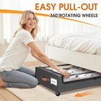Under Bed Storage with Wheels 2Pack Storage Containers with Clear Window | - Image 4