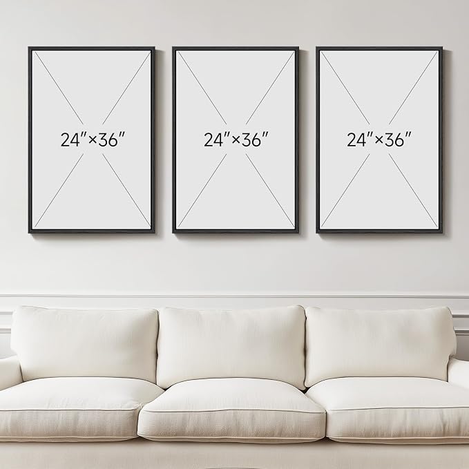 Large Framed Neutral Abstract Canvas Wall Art - Image 8