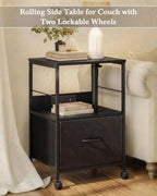 Faesun Swivel Lift Top Nightstand - Image 8