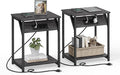 VASAGLE End Table with Charging Station, Small Side Tables by Unknown