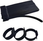 6 Inches 60 PCS Black Reusable Cable Ties, Cable Organizer, Cord Wrap and Hook by Unknown