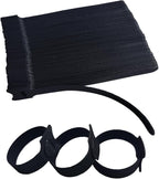 6 Inches 100 PCS Black Reusable Cable Ties, Cable Organizer, Cord Wrap and Hook by Unknown