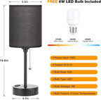 Small Bedside Table Lamp for Bedroom - Image 4