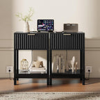 Nasonet Night Stand Set 2, Fluted Nightstand - Image 6