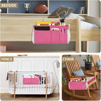 DOMIKING Neon Pink Bedside Caddy - Image 8