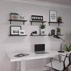 Wood Floating Shelves Set of 6, Shelves - Image 7