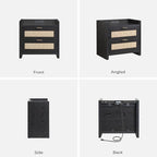 SICOTAS Rattan Night Stand Bedside Table : Nightstand - Image 9