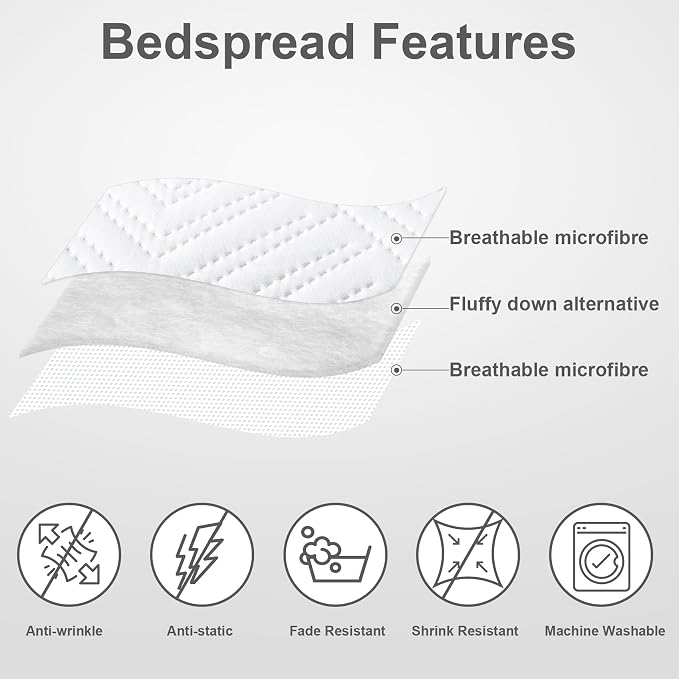 Hansleep White Quilt King Size - Image 3