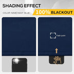 Yakamok Navy Blue Blackout Curtains 84 inches Long - Image 2