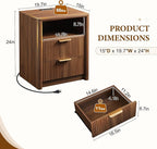 LYNCOHOME 19.7" Fluted Nightstands Set of 2 - Image 2