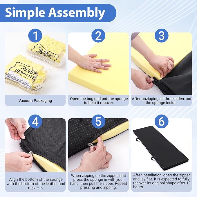 Wesiti 1 Pcs Fall Mat for Elderly Bedside, Anti Fatigue Crash Bed Pad - Image 5