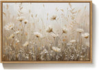 Framed Vintage Rustic Neutral Floral Wall Art - Image 9