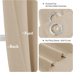 MIULEE Blackout Curtains for Bedroom 2 Panel 40x84 Inch Long Biscotti Beige | - Image 4