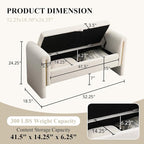 Storage Ottoman Bench, End of Bed Bench - Image 2