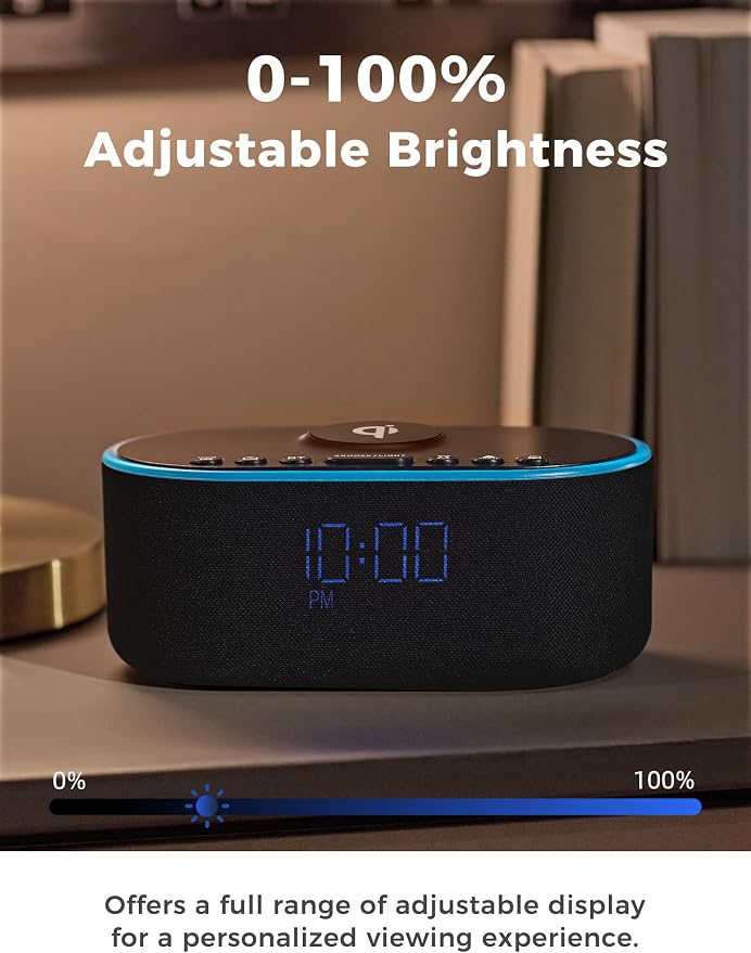 Odokee Qi Certified Wireless Charging Alarm Clock Radio - Image 6