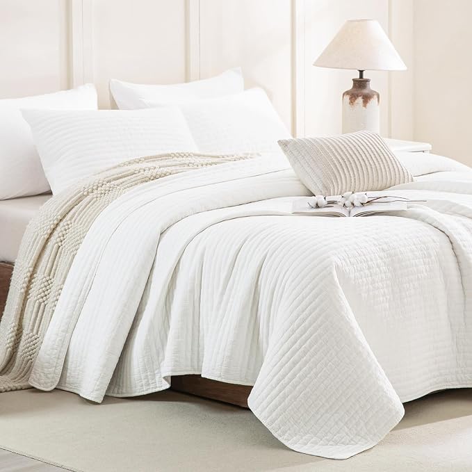 CozyTide Oversized Queen Quilt 102"x118", 3 Pieces Extra Large Modern Boho by CozyTideComforterSet