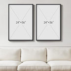 Large Framed Neutral Black Beige Abstract Wall Art - Image 3