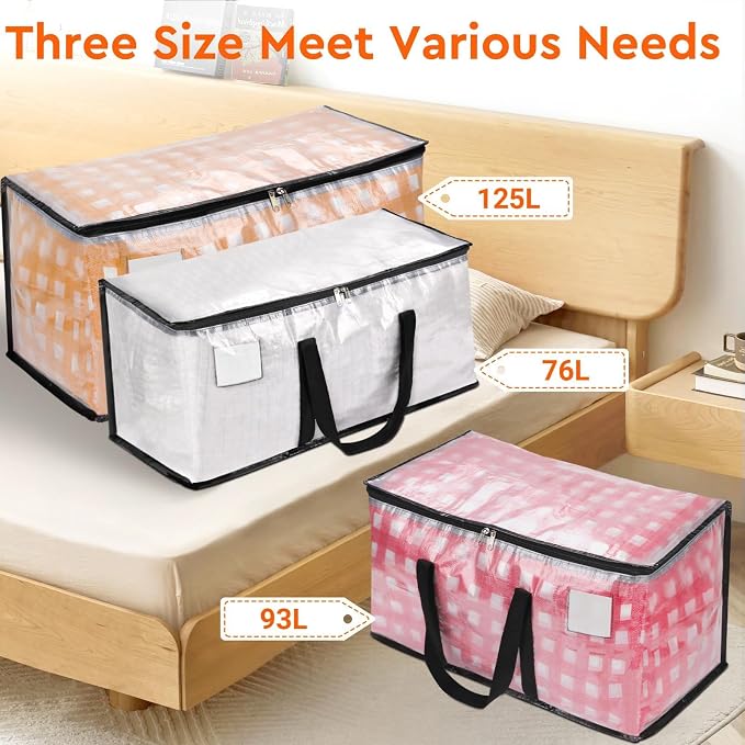 BlissTotes Moving Bags, 76L 2-Pack Storage Bags, Moving Boxes | Moving Box - Image 7