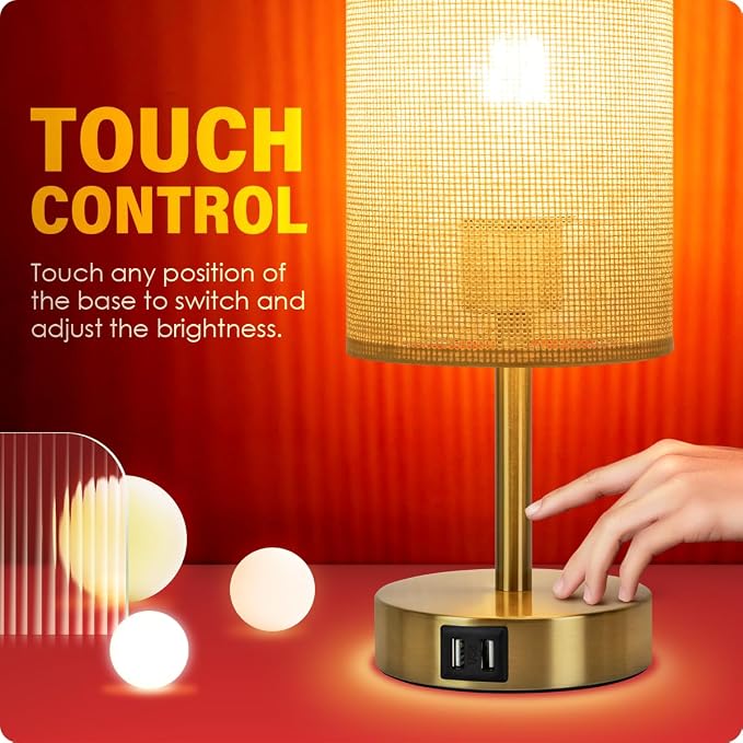 Yarra-Decor Bedside Lamp with USB Port - Image 4