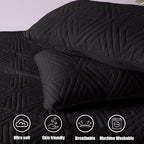 Whale Flotilla Soft Geometric Queen Quilt Set - Image 6