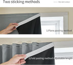 JILRON Adhesive Curtain 100% Blackout No-Drill Easy Install - Image 5