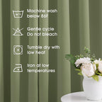 HOMEIDEAS Sage Green Blackout Curtains - Image 5