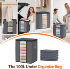 SpaceWhisper 6 Pack 100L Clothes Storage, Foldable Storage Bags, - Image 6