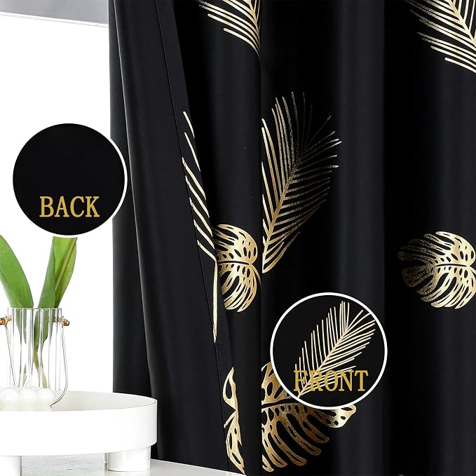 Gold and Black Blackout Curtains - Image 3
