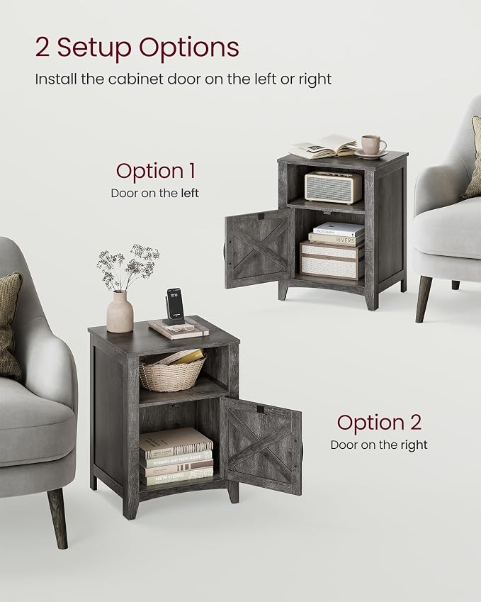 VASAGLE Farmhouse Nightstand - Image 5