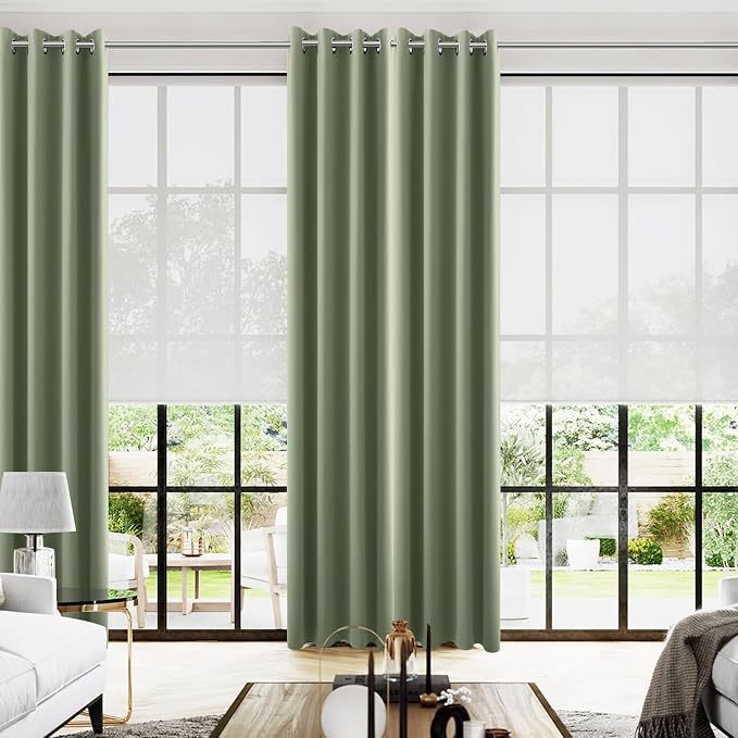 KOUFALL 96 Inches Long Curtains Drapes by KOUFALL