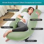 Cooling Pregnancy Pillows for Sleeping, Down Alternative, Removable Cover - Image 2